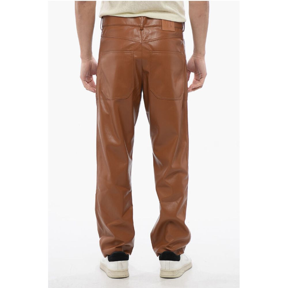 Nanushka Solid Color Faux Leather JASPER Pants