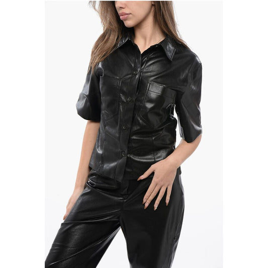 Nanushka Short Sleeved Faux Leather SABINE Shirt
