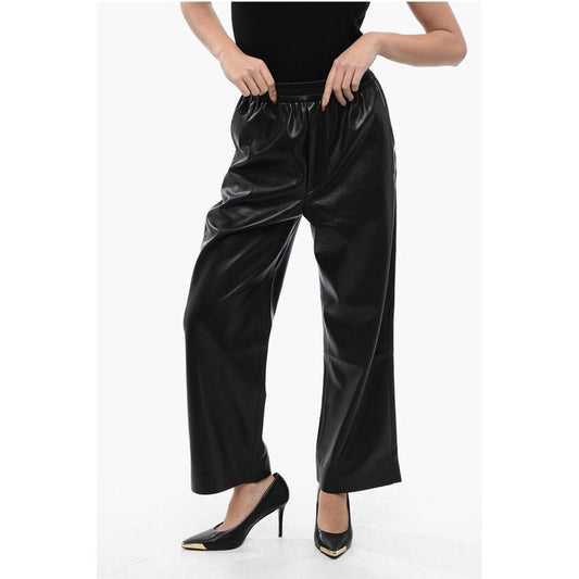 Nanushka Faux Leather ODESSA Loose Fit Pants with Drawstring Waist