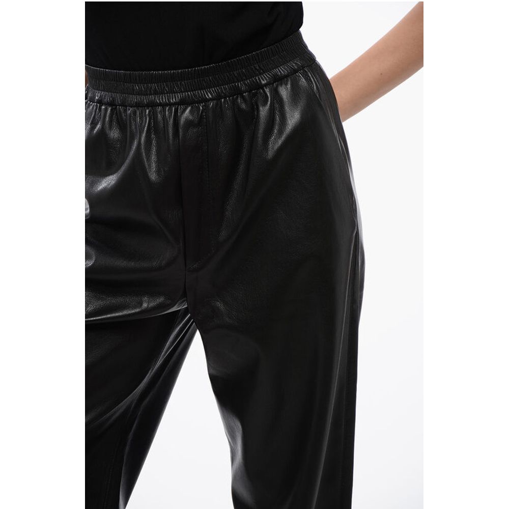 Nanushka Faux Leather ODESSA Loose Fit Pants with Drawstring Waist
