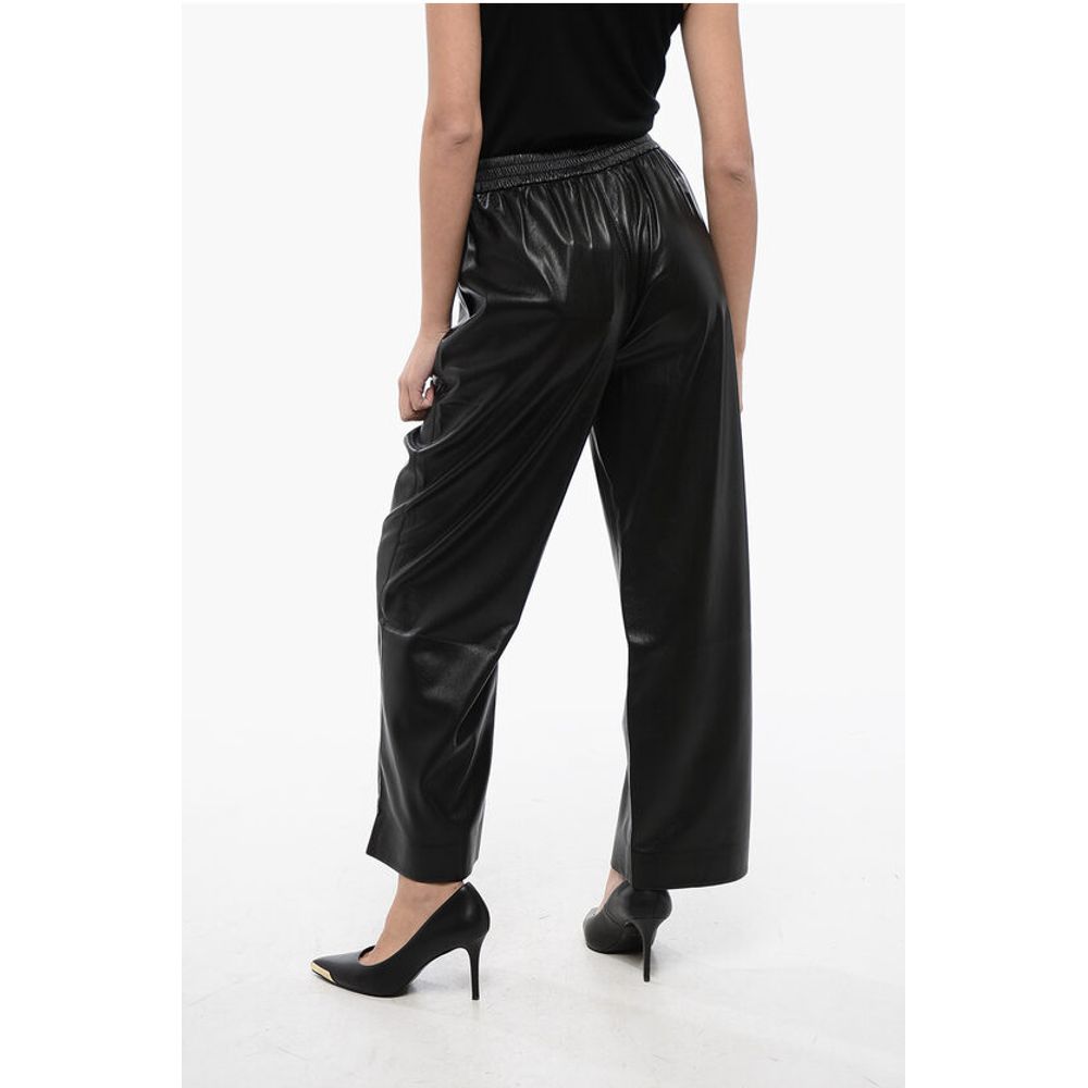 Nanushka Faux Leather ODESSA Loose Fit Pants with Drawstring Waist
