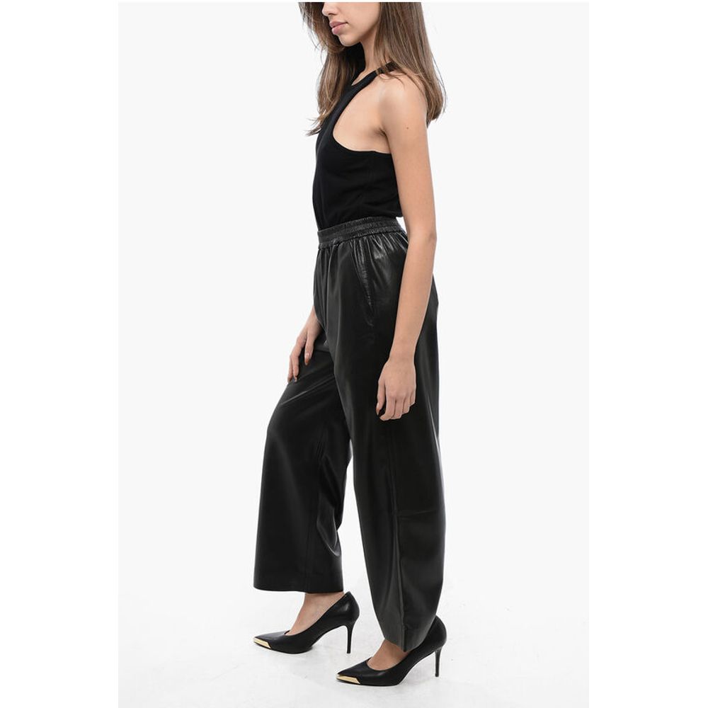 Nanushka Faux Leather ODESSA Loose Fit Pants with Drawstring Waist