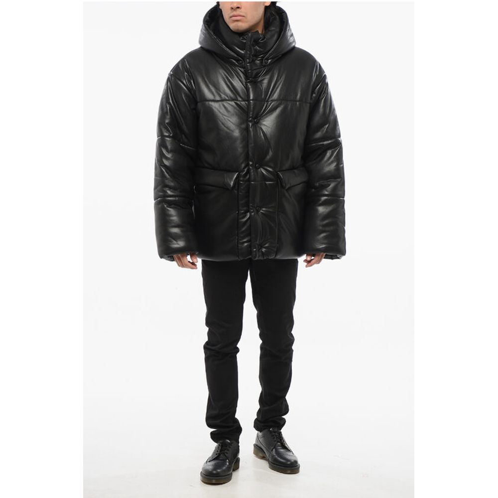 Nanushka Leather Quilted Down Jacket