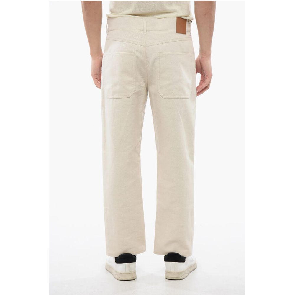 Nanushka Straight Leg Cotton and Linen JASPER Pants