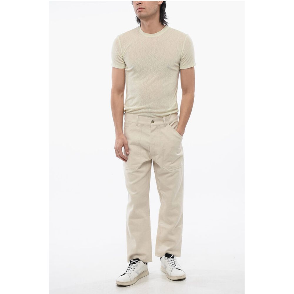 Nanushka Straight Leg Cotton and Linen JASPER Pants