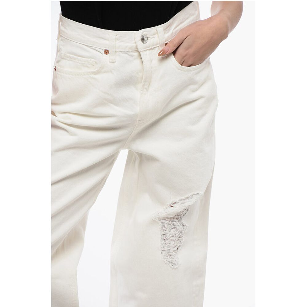 AllSaints High Waist Distressed Effect Wide Leg JAYCE Jeans 23cm