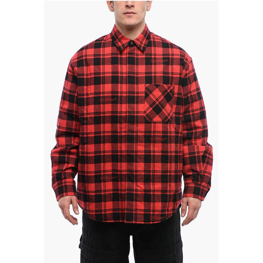 Off-White Checkered Lined Flannel Overshirt