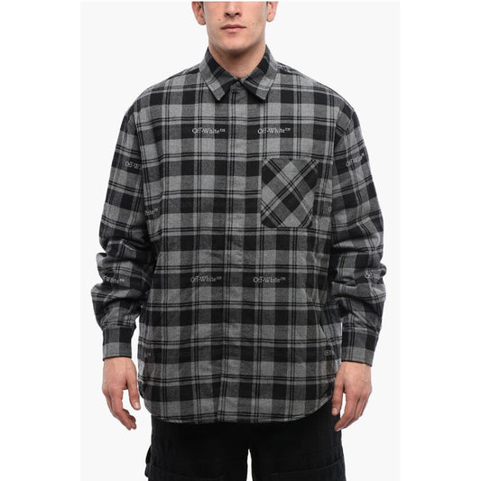 Off-White Checkered Lined Flannel Overshirt