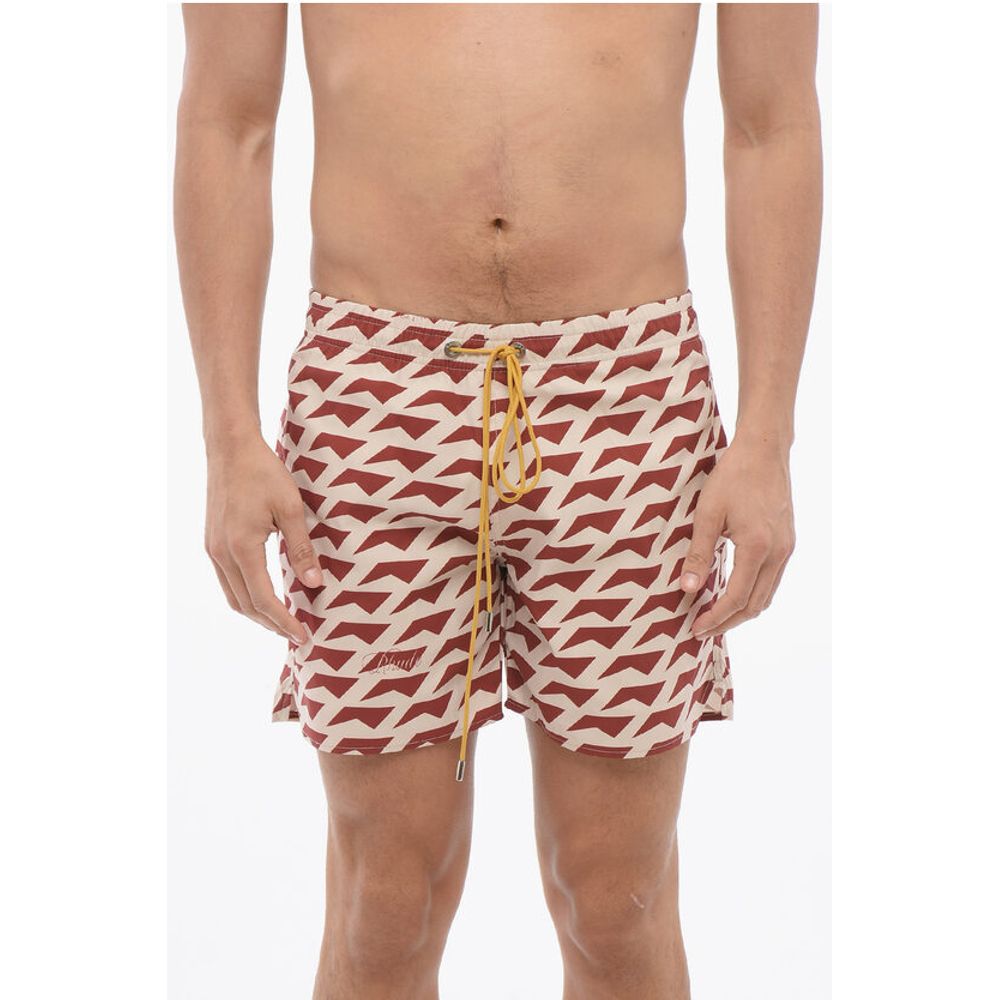 Rhude Geometrical Motif DOLCE VITA Swim Shorts