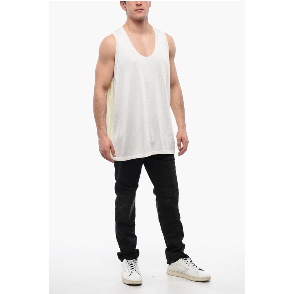 Adidas WALES BONNER Contrast Side Bands Tank Top with Rib Edges