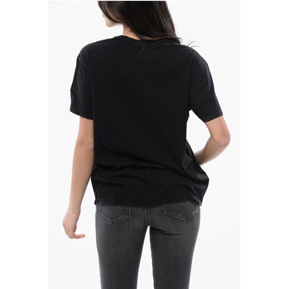R13 Crew-neck T-shirt With PUNK Contrast Print