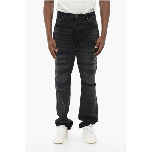 Amiri Embroidered VARSITY EAGLE Regular Fit Denims 22cm