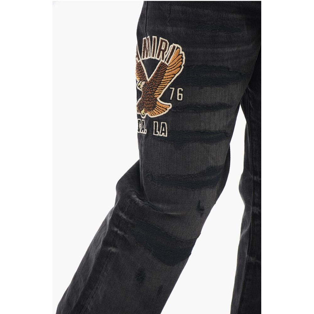 Amiri Embroidered VARSITY EAGLE Regular Fit Denims 22cm