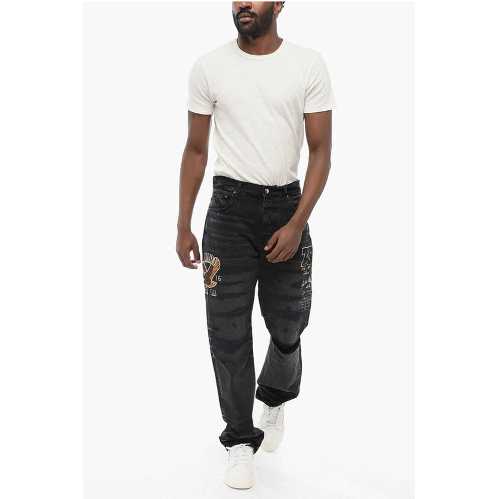 Amiri Embroidered VARSITY EAGLE Regular Fit Denims 22cm