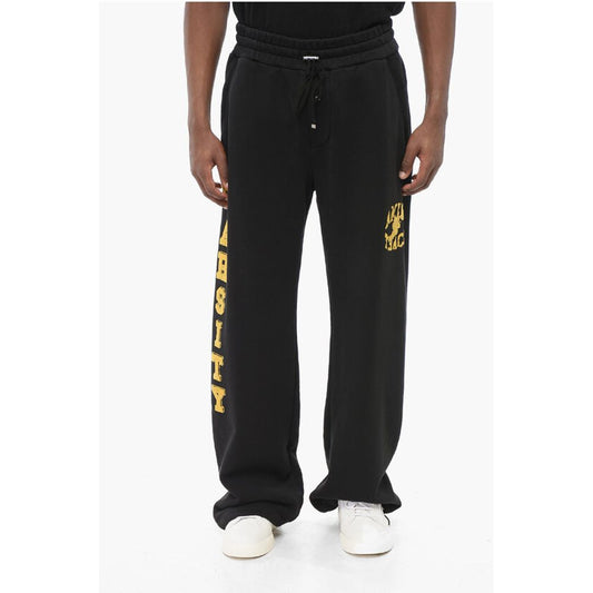 Amiri Drawstringed Ankle VARSITY Sweatpants with Flocked Prints