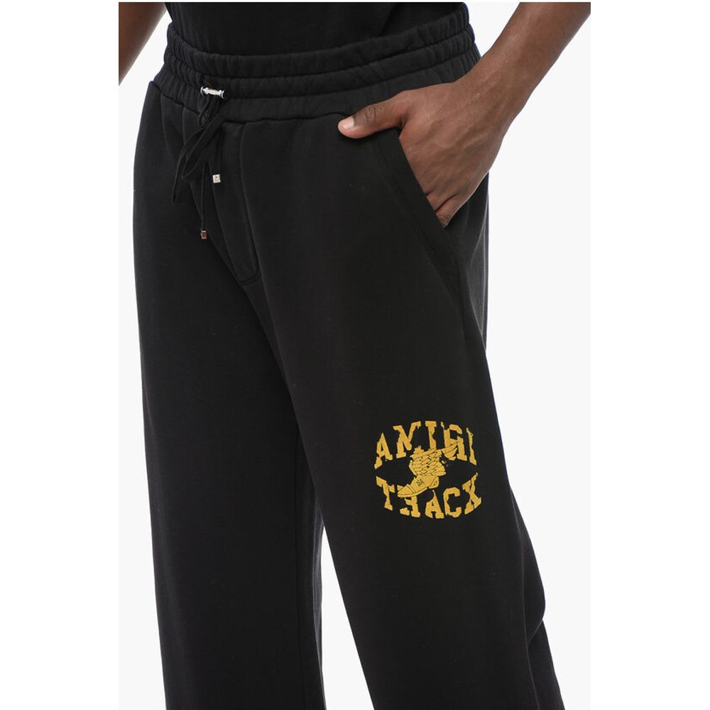 Amiri Drawstringed Ankle VARSITY Sweatpants with Flocked Prints