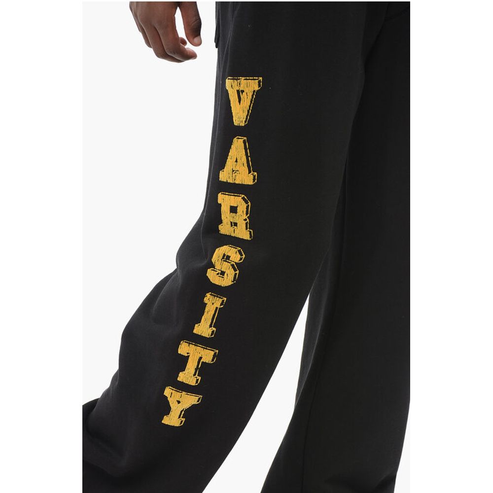 Amiri Drawstringed Ankle VARSITY Sweatpants with Flocked Prints