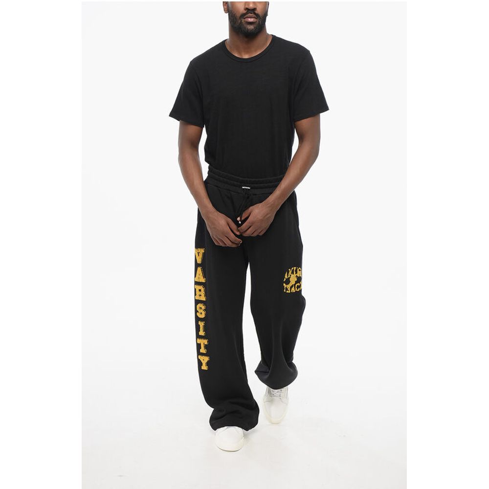 Amiri Drawstringed Ankle VARSITY Sweatpants with Flocked Prints