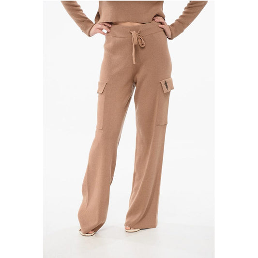Amiri Cashmere Blend Cargo Pants with Elastic Waistband