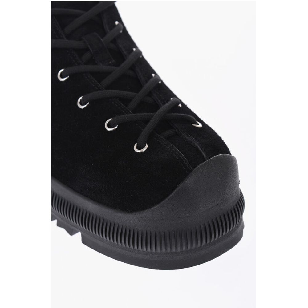 Jil Sander Suede Lace-up Sneakers with Vibram Sole