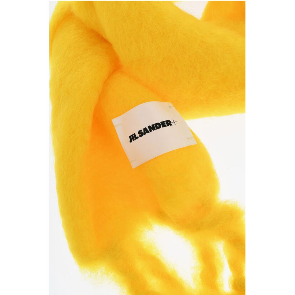 Jil Sander Mohair Blend Scarf with Fringed Hems