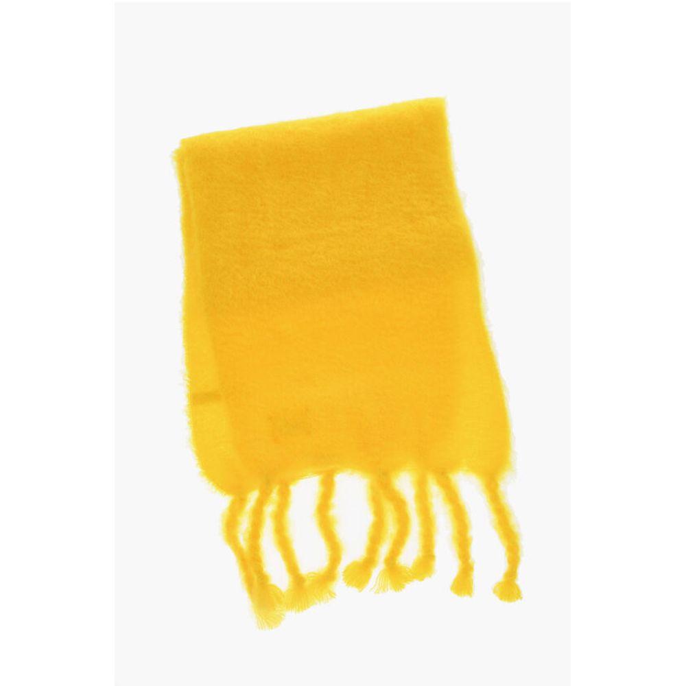 Jil Sander Mohair Blend Scarf with Fringed Hems