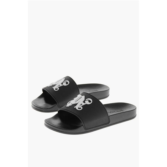 Palm Angels Rubber Sandals with Embossed Monogram