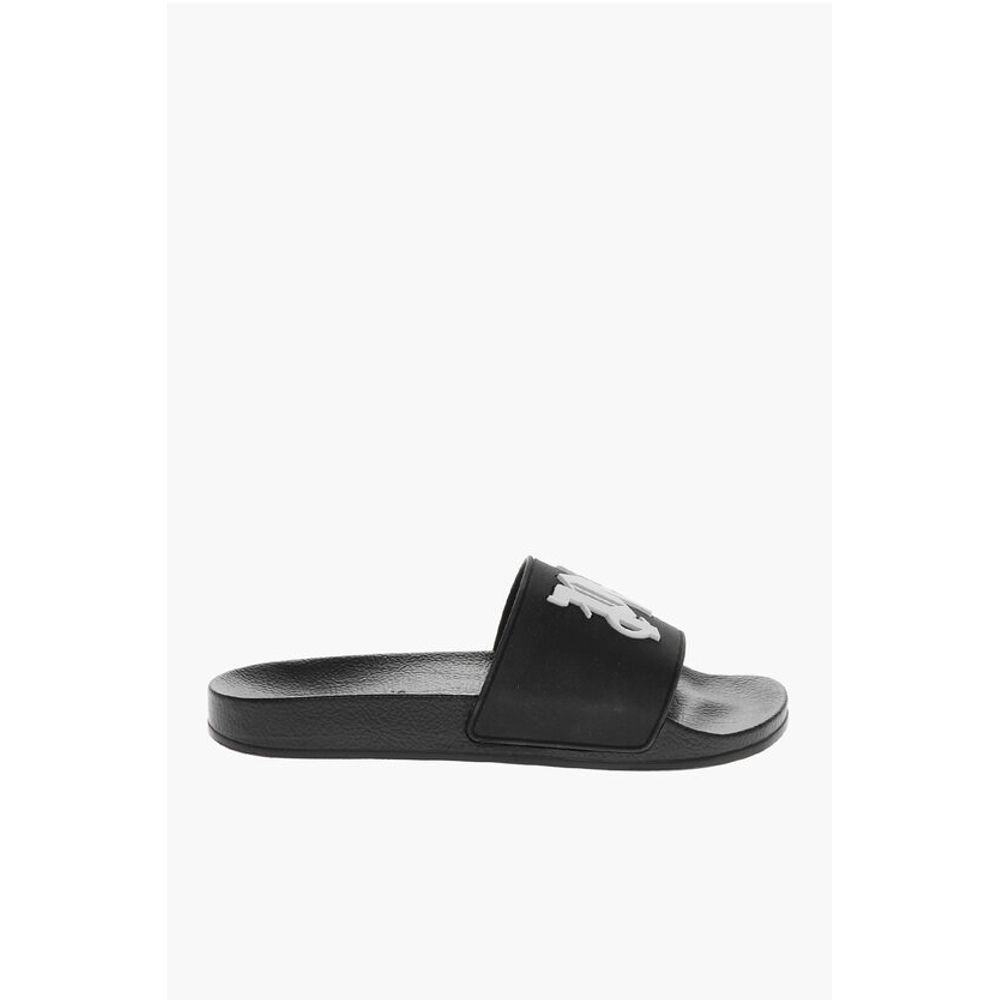 Palm Angels Rubber Sandals with Embossed Monogram