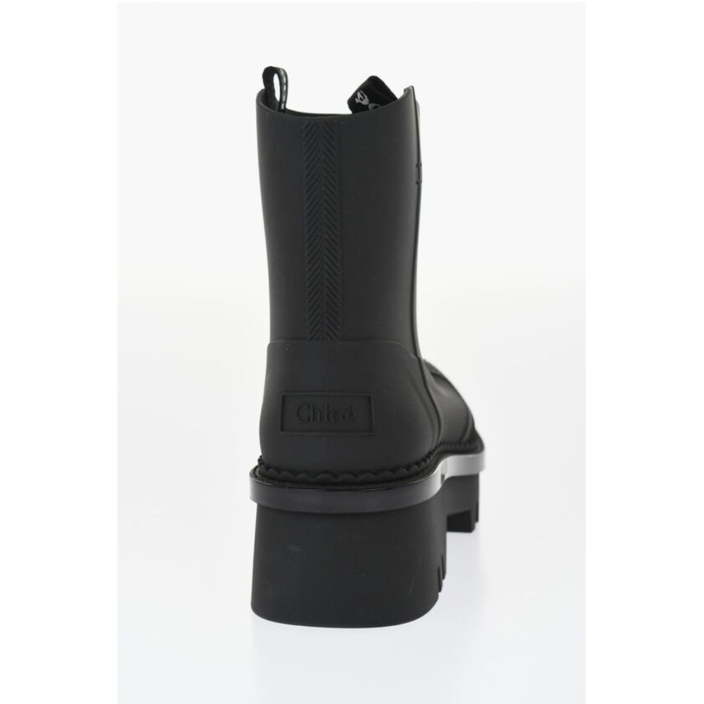 Chloé Rubber solid Color Ankle Boots with Heel 6cm