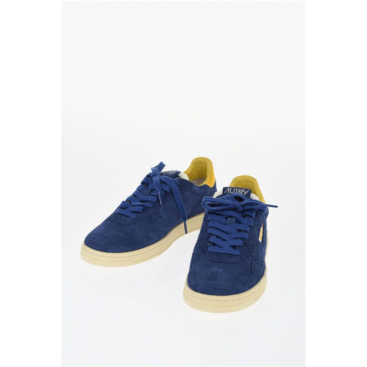 Autry Suede Solid Color Low Top Sneakers with Logo