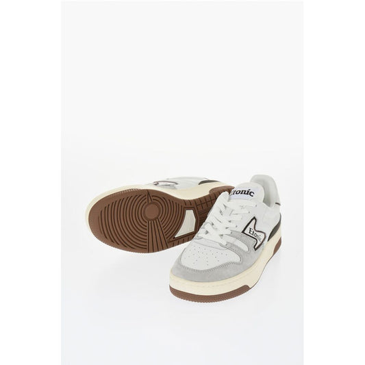 Etonic Leather and Suede Low-Top Sneakers with Contrast Details