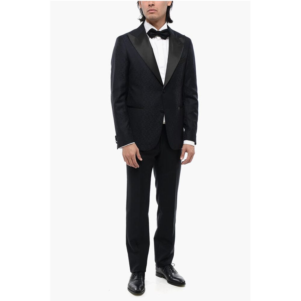Corneliani Anthemion-Print Wool and Silk CERIM.REWARD 2-Button Blazer W