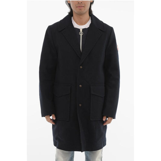 Woolrich Wool Coat with Snap Buttons