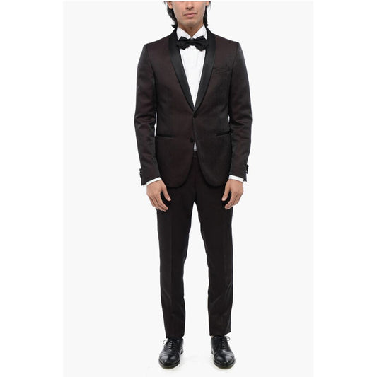 Corneliani Satin Suit with Damasco Motif