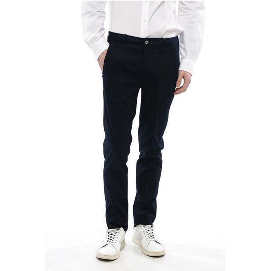 Corneliani 4-Pocketed Cotton Blend Pants with Belt Loops