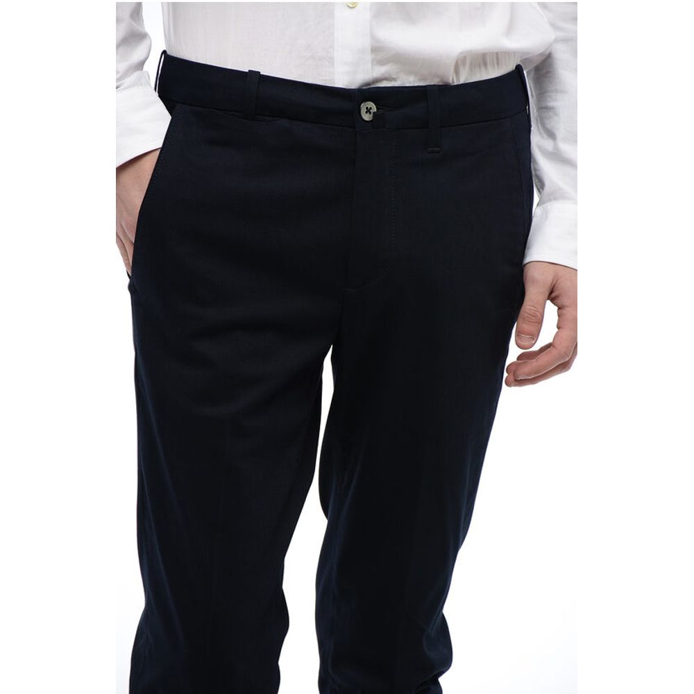 Corneliani 4-Pocketed Cotton Blend Pants with Belt Loops