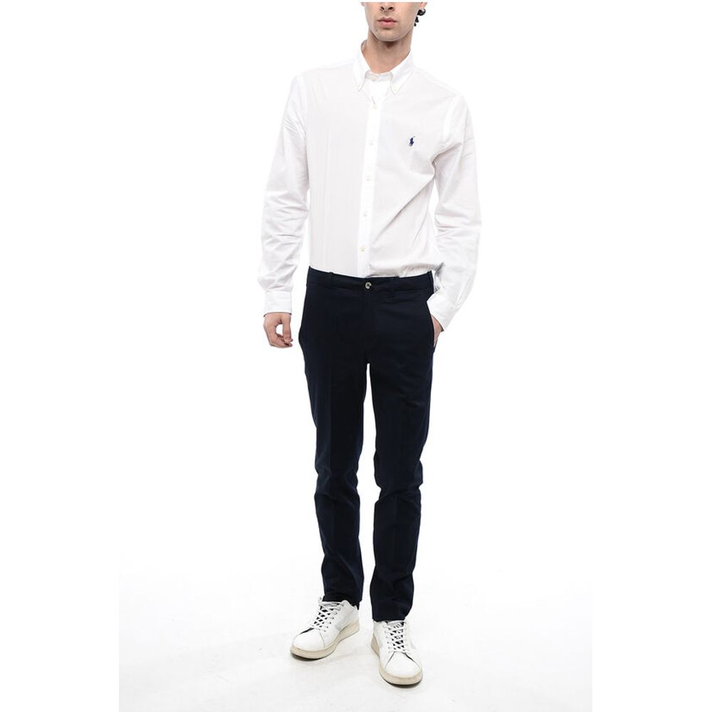Corneliani 4-Pocketed Cotton Blend Pants with Belt Loops