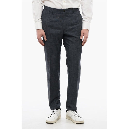 Corneliani Silk Blend LEADER Pants with Flap Back Pockets