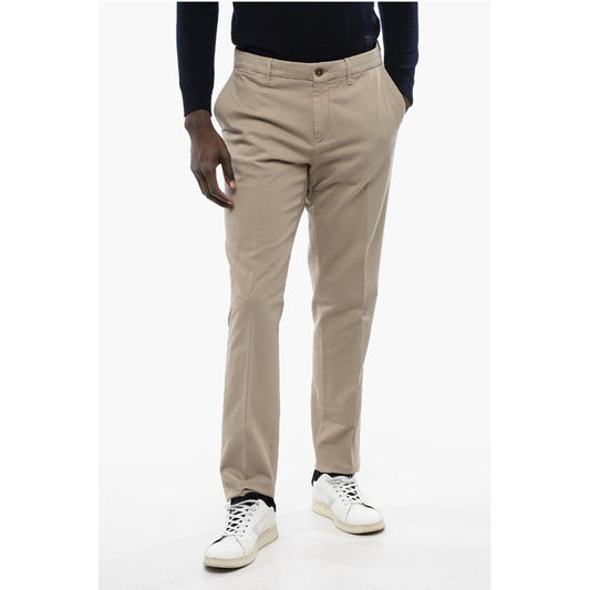 Corneliani ID Stretch Cotton Chinos Pants with Belt Loops