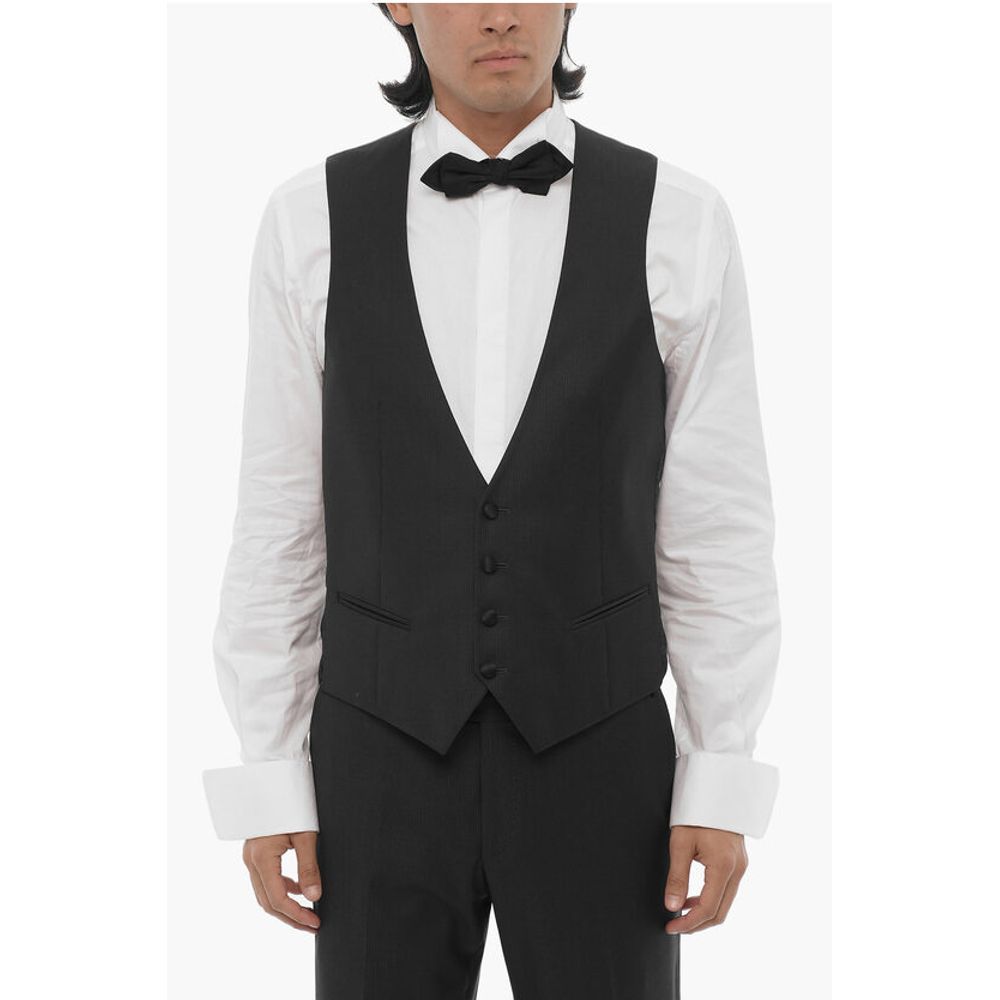 Corneliani Striped Virgin Wool CERIM.ACADEMY 3-Piece Waistcoat Suit wit
