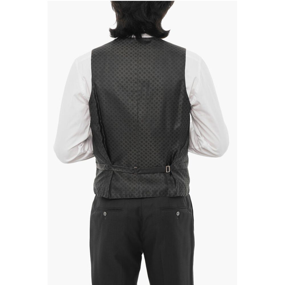 Corneliani Striped Virgin Wool CERIM.ACADEMY 3-Piece Waistcoat Suit wit