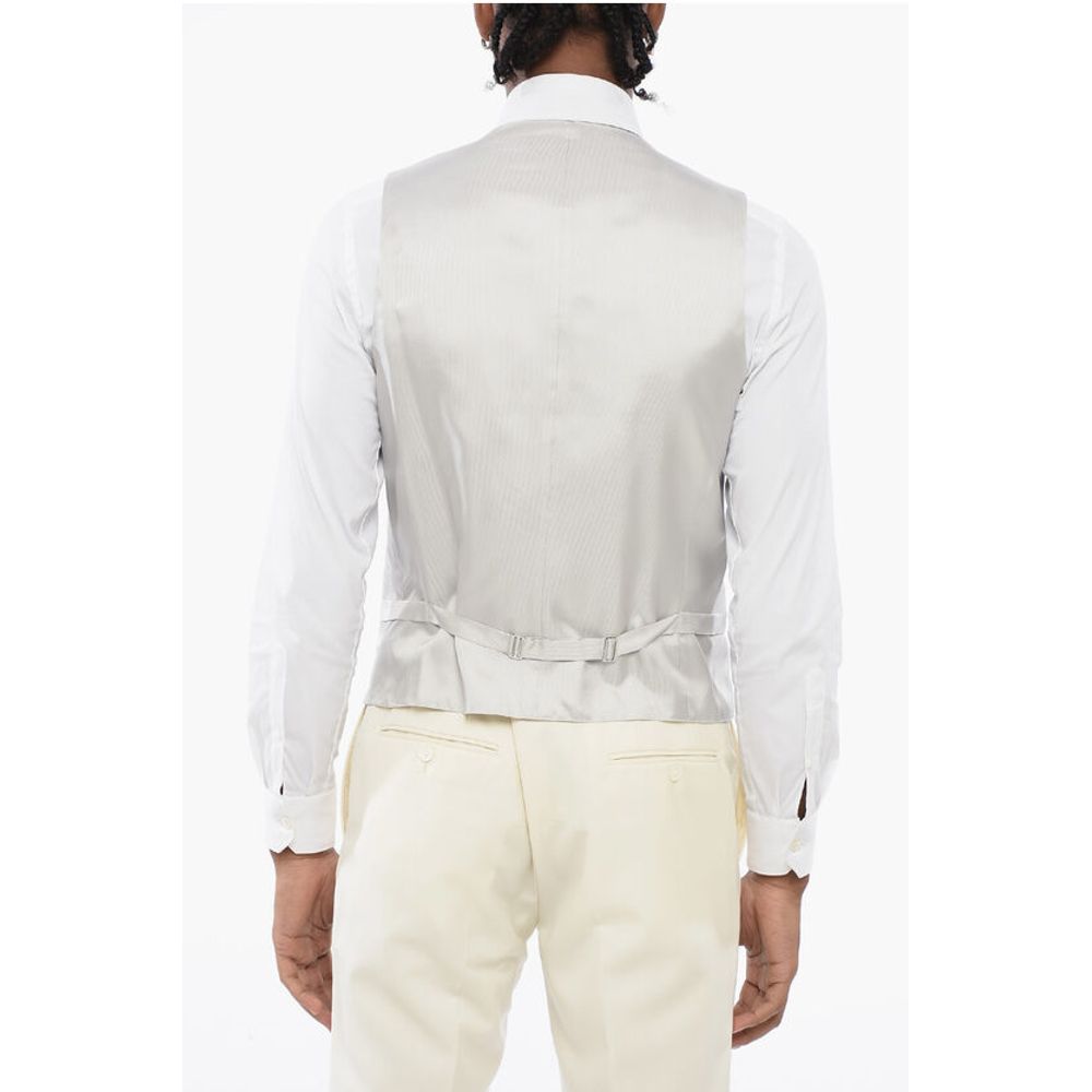 Corneliani CC COLLECTION Double-breasted Jacquard Fabric Vest