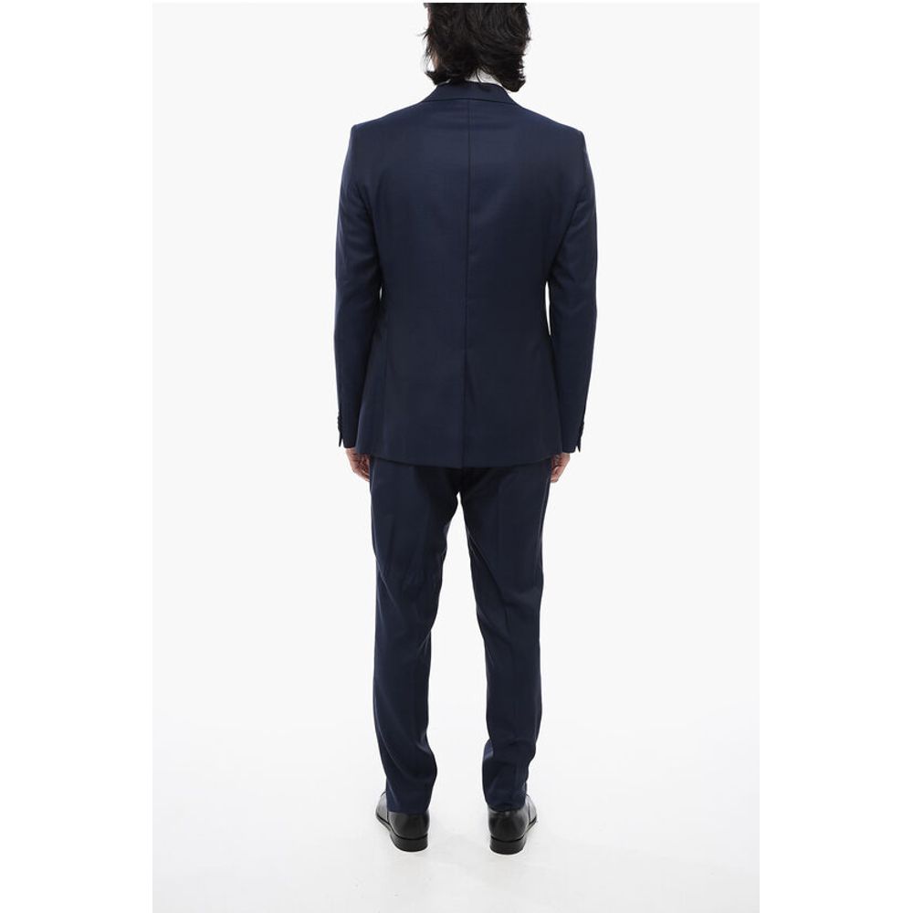 Corneliani Virgin Wool 1-Button Suit With Peak Lapel