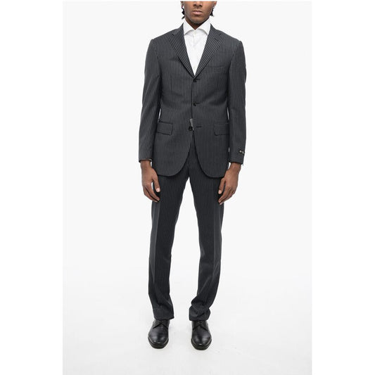 Corneliani Pinstriped Virgin Wool Notch Lapel 3-Button Suit