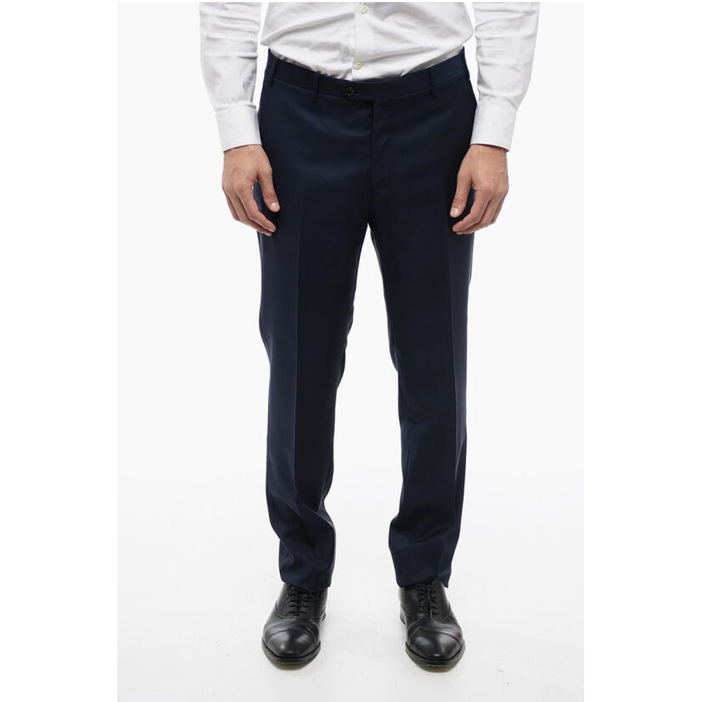 Corneliani Virgin Wool 1-Button Suit With Peak Lapel