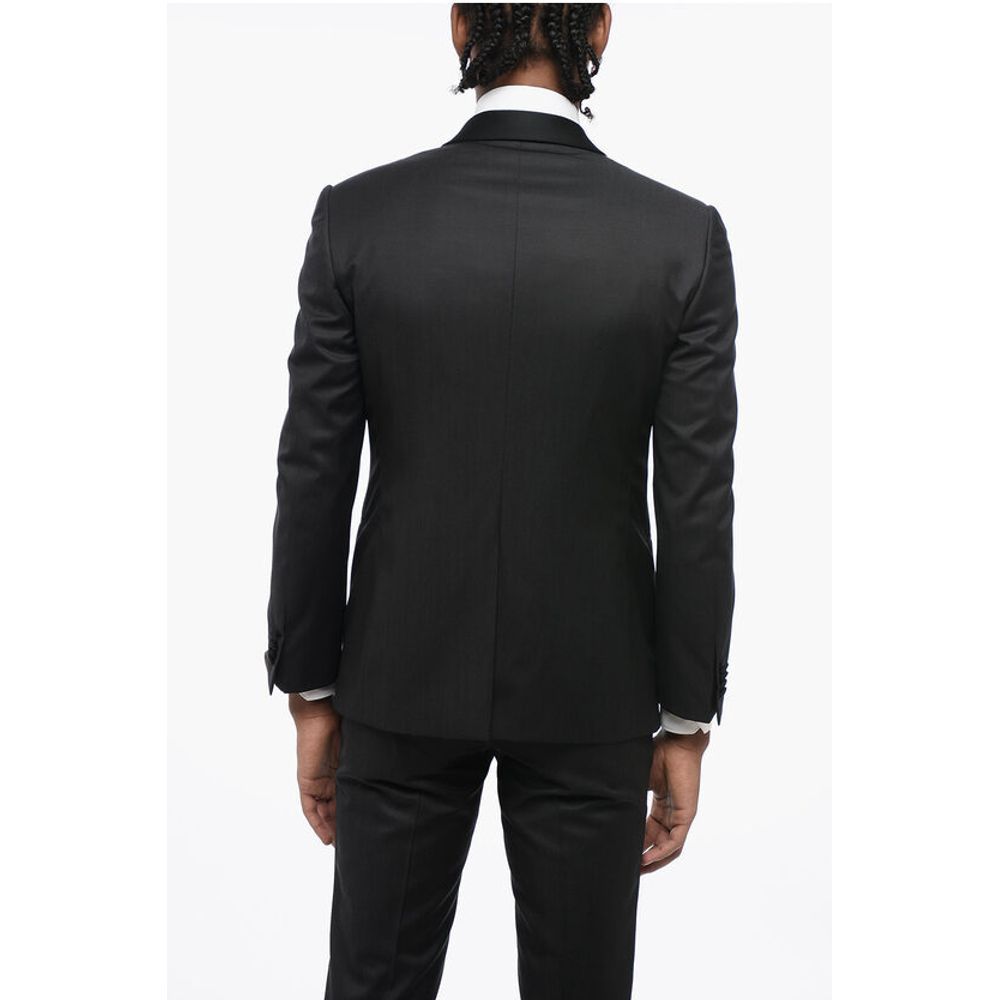 Corneliani Virgin Wool Side Vents Shawl Lapel 3 Piece Waistcoat Suit