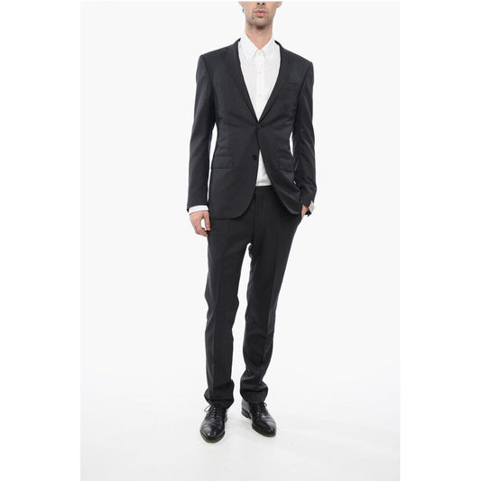 Corneliani Virgin Wool Side Vents Notch Lapel 2-Button Suit