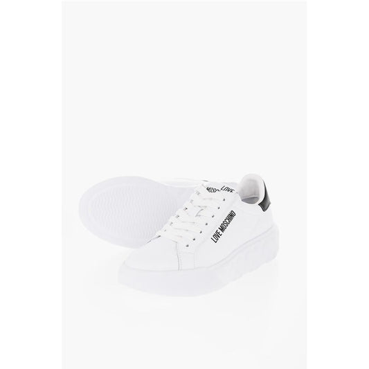 Moschino LOVE Leather HEART45 Low-Top Sneakers with Sole 4,5cm