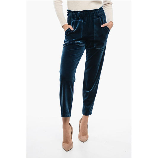 Edra 2-Pocketed Chenille Pants with Elastic Waistband