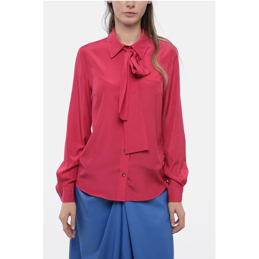 Parosh Satin Effect Blouse with Removable Scarf